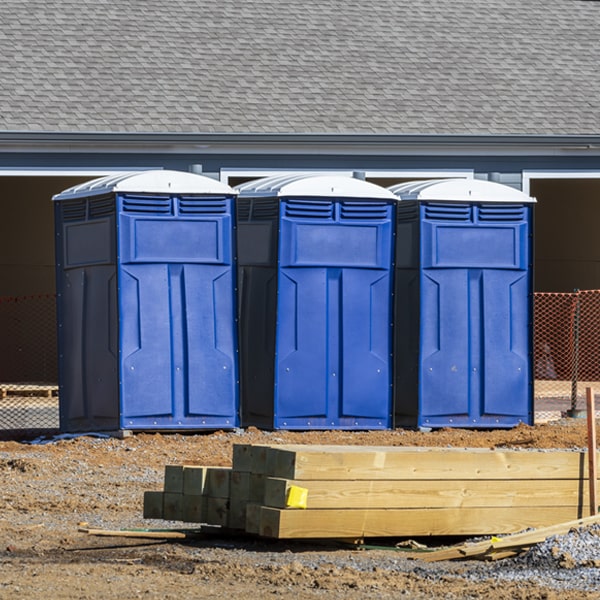 what is the maximum capacity for a single porta potty in Lost Bridge Village Arkansas